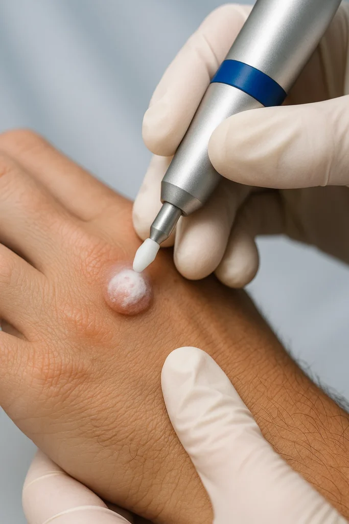 example of wart removal Greater London (Greenwich) using cryopen