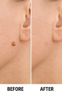 Skin tags removal Greater London (Greenwich) before and after