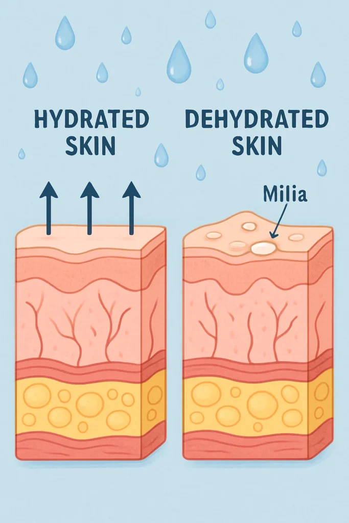 The importance of hydration and milia production Greater London (Greenwich)