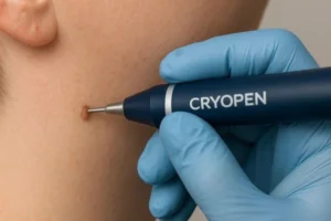 Person receiving skin tag removal Greater London (Greenwich)