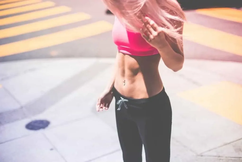 Woman with toned stomach after LA-EMS Body Sculpting Treatment Greater London (Greenwich) 
